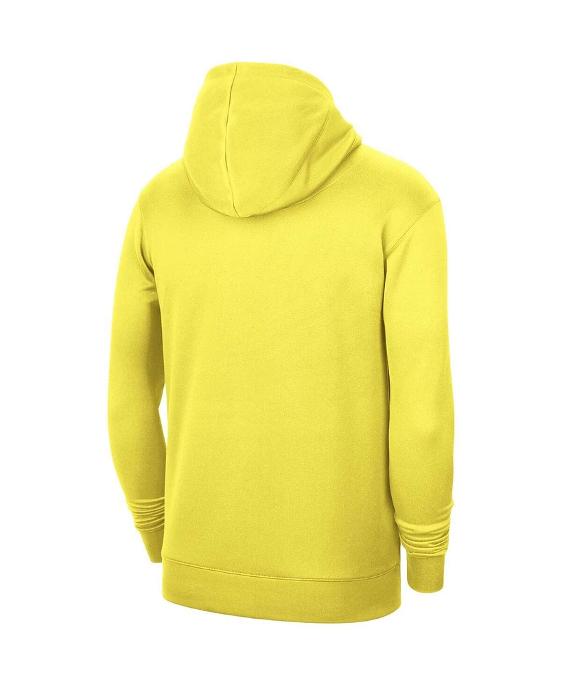 Nike Men's and Women's Yellow Utah Jazz 2023/24 Performance Spotlight On-Court Practice Pullover Hoodie
