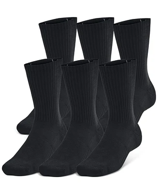 Under Armour Unisex Training Cotton 6-Pk. Moisture-Wicking Crew Socks