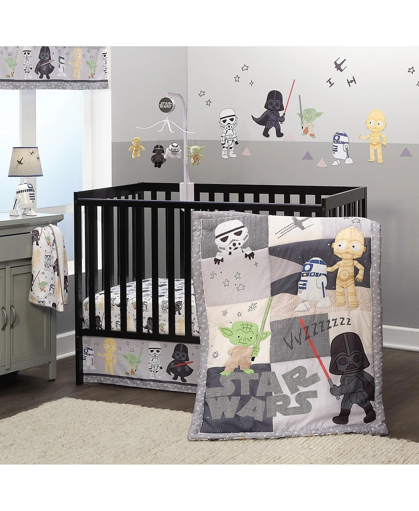 Lambs & Ivy Star Wars Classic Fitted Crib/Toddler Sheet - Yoda/Darth Vader