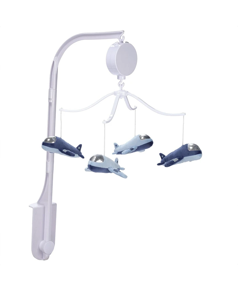 Bedtime Originals Little Aviator Airplane Musical Baby Crib Mobile Soother Toy