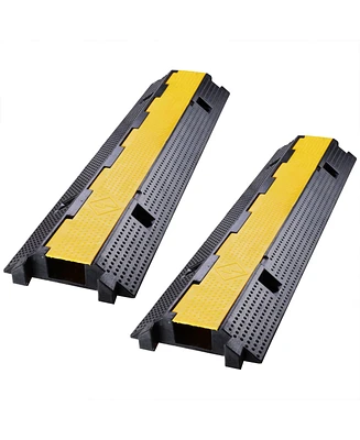 1 Channel Cable Protector Ramp Wire Cover Guard Pvc Traffic Speed Bump 2 Packs