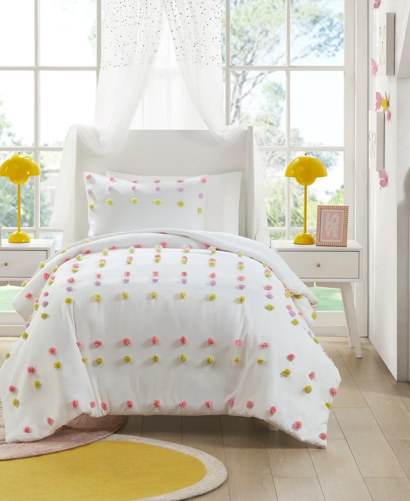Mi Zone Kids Cora Pompom Clip Jacquard 2-Pc. Comforter Set, Twin