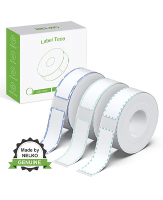 Nelko P21 Genuine Adhesive Pattern with Border Label Paper 14x40mm (0.55"x1.57") 180 Labels/Roll, 3 Roll, for Home Office School Organization, Gift fo
