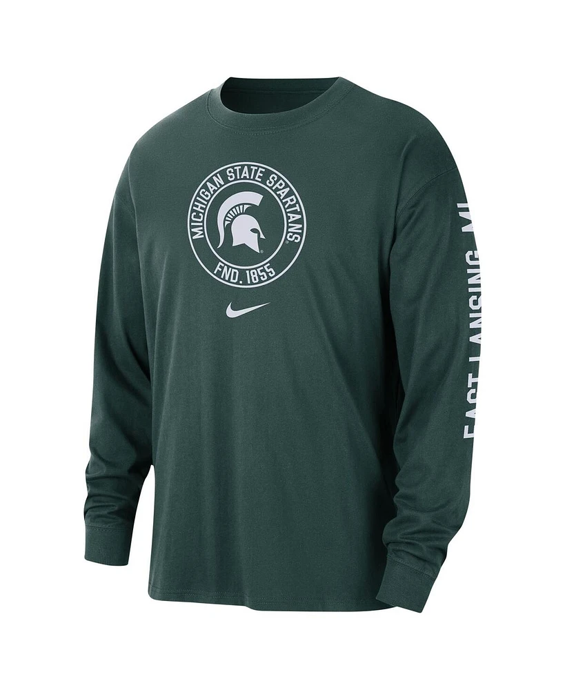 Nike Men's Green Michigan State Spartans Heritage Max90 Long Sleeve T-Shirt