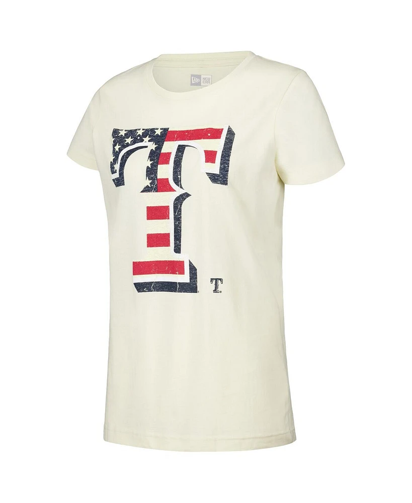New Era Women's Cream Texas Rangers Vintage T-Shirt