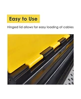 2 Channel Cable Protector Ramp Rubber Electrical Wire Cover Cord Guard 2 Packs