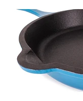 BergHOFF Neo 3pc Cast Iron Fry Pan & Grill Pan Set with Slotted Steak Press