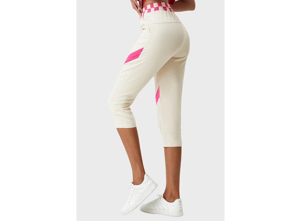 Bellemere New York Women's Bellemere High-Waisted Checkered Chic Crop Pants