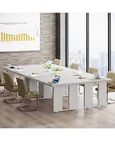 Tribesigns 71" Large Dining Table for 6 to 8 People, Rustic Farmhouse Style Dinner Table, Rectangular Dining Table for Kitchen, Dining Room & Liv