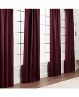 Chanasya Premium 2-Panel Ornamental Damask Room Darkening Curtains - 3-in-1 Back Tab, Rod Pocket, Ring Tab - for Windows Living Room Bedroom