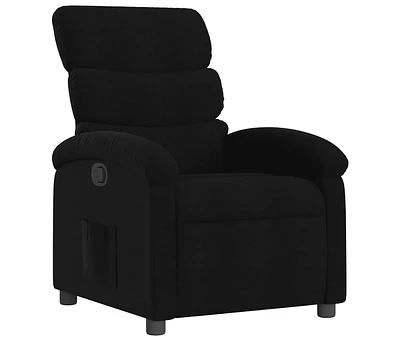 Recliner Chair Black Fabric