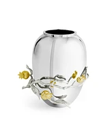 Michael Aram Pomegranate Silver and Gold Medium Vase