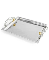 Michael Aram Pomegranate Silver and Gold Serving Tray