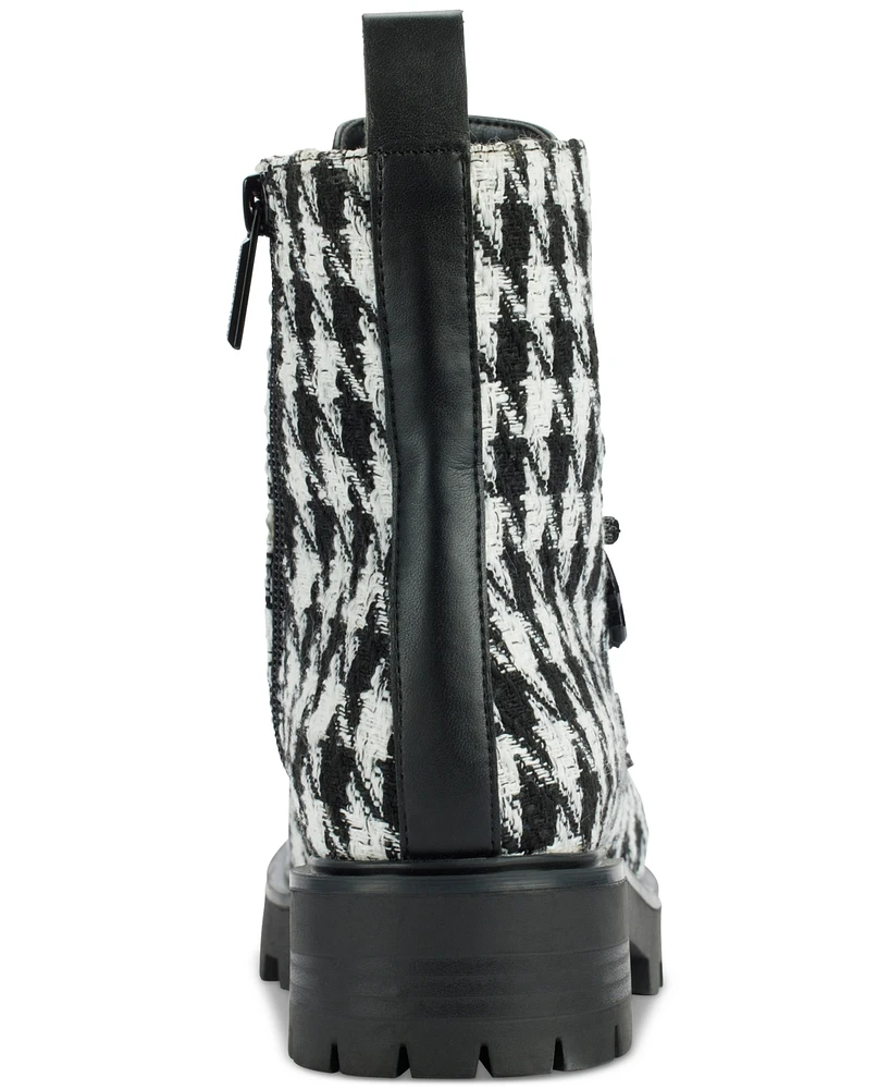 Karl Lagerfeld Paris Women's Makenzie Combat Booties