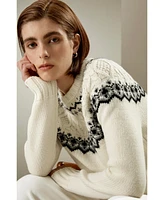 Fair Isle Crewneck Sweater for Women