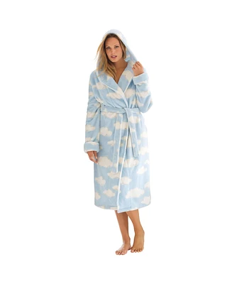 Dreams & Co. Plus Size Plush Hooded Wrap Robe