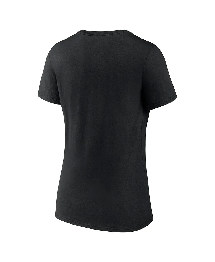Fanatics Women's Black La Galaxy Fundamentals Stealth V-Neck T-Shirt