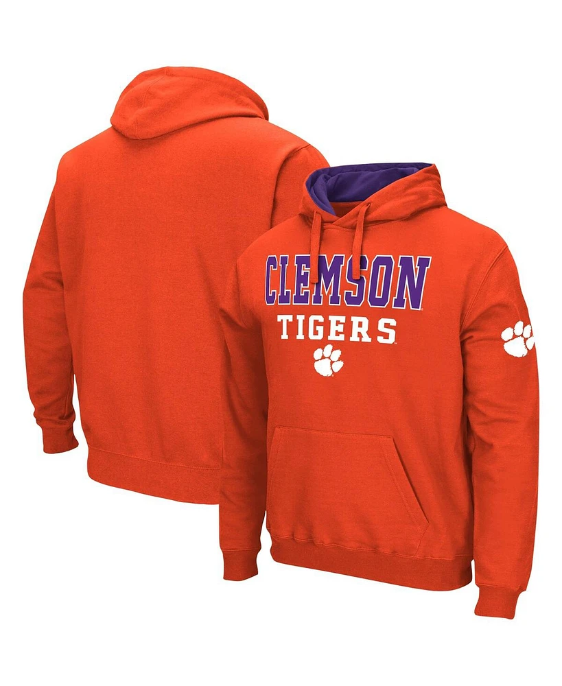 Colosseum Men's Orange Clemson Tigers Sunrise Pullover Hoodie