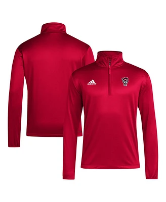 Adidas Men's Red Nc State Wolfpack Coaches Sideline Quarter-Zip Top