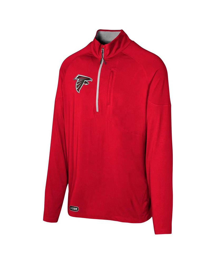 Outerstuff Men's Red Atlanta Falcons Grind Iron Quarter-Zip Top