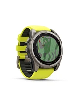 Garmin fenix 8 51mm, Saphire Solar, Outdoor & Fitness Gps Smartwatch, Bare Graphite Titanium, Amp Yellow/Graphite Band, Na