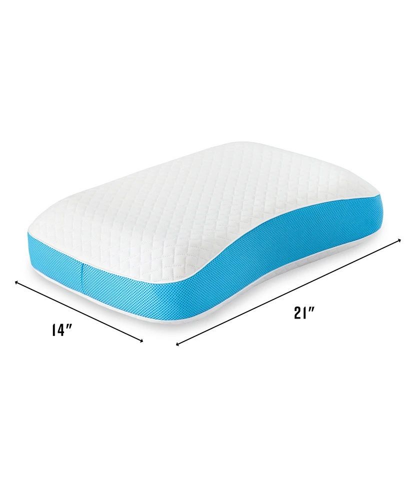 ProSleep Side and Back Sleeper Gel-Infused Memory Foam Pillow, Jumbo