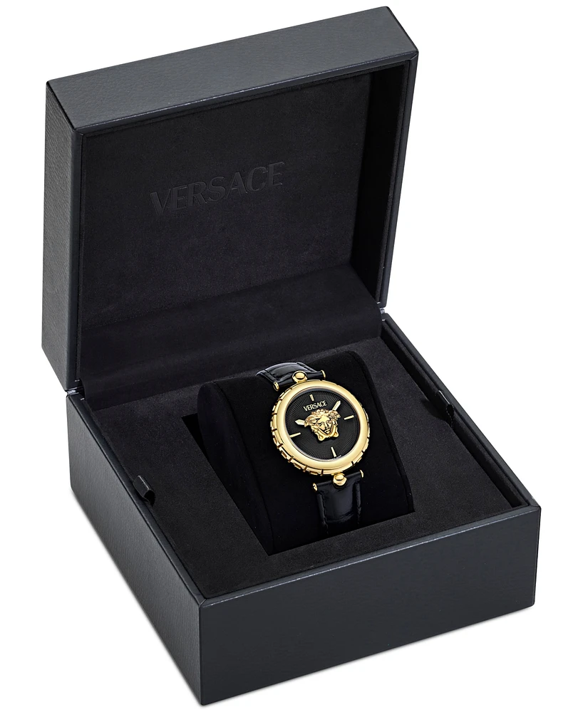 Versace Women's Swiss Medusa Heritage Leather Strap Watch 38mm
