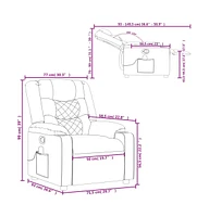vidaXL Massage Recliner Chair Gray Faux Leather