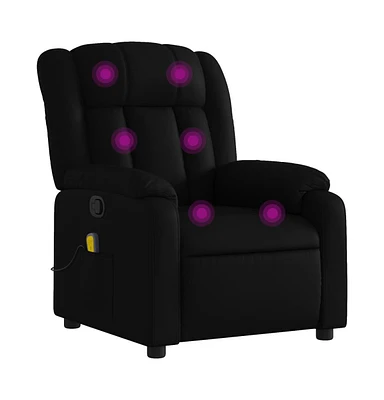 Massage Recliner Chair Black Faux Leather