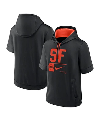 Nike Men's Black San Francisco Giants Tri Code Lockup Short Sleeve Pullover Hoodie