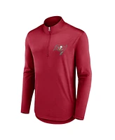 Fanatics Men's Red Tampa Bay Buccaneers Quarterback Quarter-Zip Top