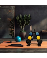 BalanceFrom Fitness 5, 8, and 12 Pound Neoprene Coated Dumbbell Set with Stand