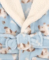 Jessica Simpson Baby Bath Robe with Sherpa Slippers, 2-Piece Set