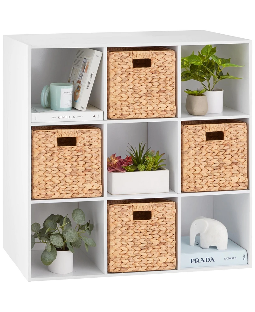 Best Choice Products 9-Cube Bookshelf, 11in Display Storage Compartment Organizer w/ 3 Removable Back Panels
