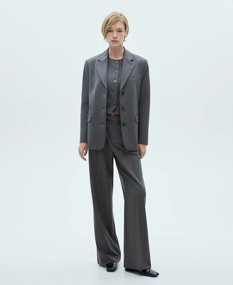 Mango Women's Pinstripe Suit Pants