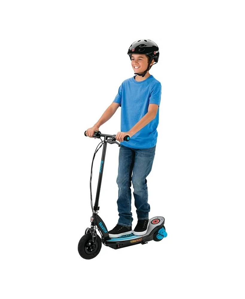 Razor Power Core E100 Electric Scooter with Aluminum Deck and Hand Brake, Blue