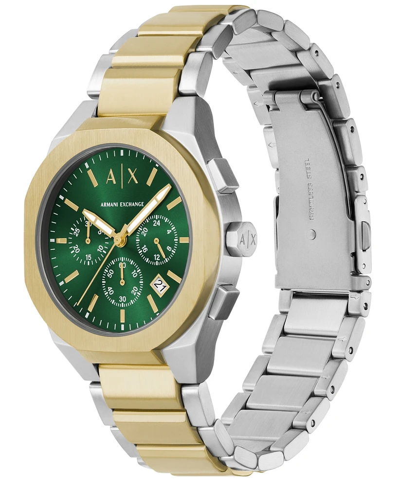 A|X Armani Exchange Men's Sync Quartz Chronograph Two-Tone Stainless Steel Watch 42MM