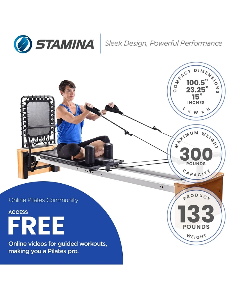Stamina Products AeroPilates Pro XP557 Reformer Body Resistance Workout System