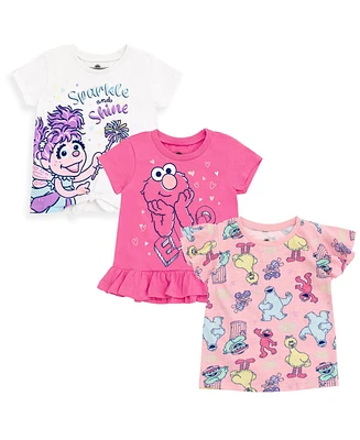 Sesame Street Baby Girls 3 Pack T-Shirts