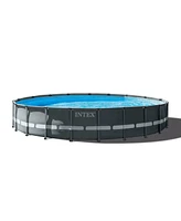 Intex 24' x 52" Ultra Xtr Frame Pool, 2 Floating Loungers and Mega Chill Cooler
