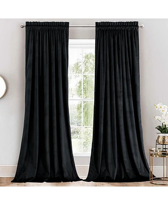 Heavyweight Velvet Curtain Rod Pocket Panels (Set of 2