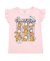 Garfield Girls T-Shirt and French Terry Dolphin Shorts Outfit Set