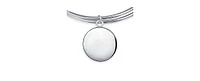 Bling Jewelry Sterling Silver Bangle Bracelet Disc Minimalist Design Expandable Adjustable