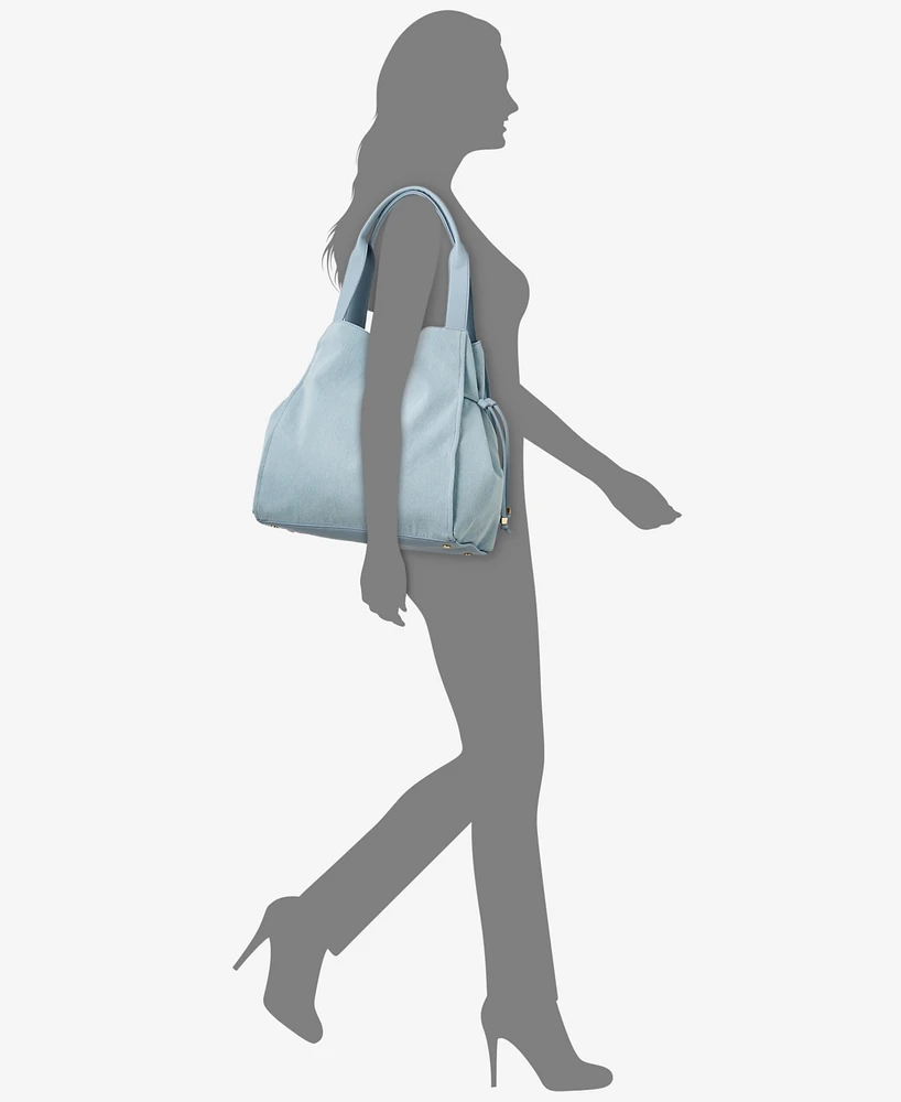 On 34th Jyll Medium Denim Shoulder Bag with Pouch, Exclusively at Macy's