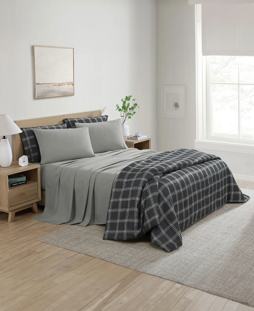 Swift Home Grid Plaid Reversible 7-Pc. Comforter Set