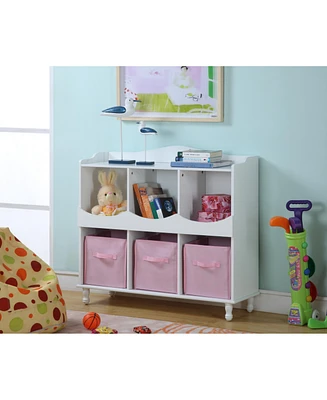 King's Brand 6 Cubby Storage Cabinet, White