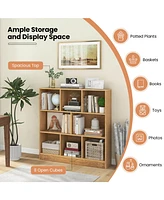 8-Cube Bookcase 41" Wooden Toy Storage Organizer for Kids Bookshelf