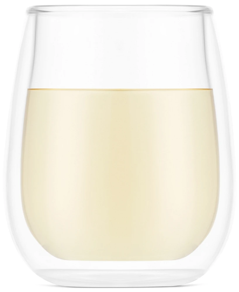 Bodum Skal Double-Walled White Wine Glasses, Set of 2