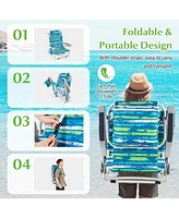 Pcs Folding Beach Chair Adult Lightweight Aluminum Camping Chair with Storage Bag