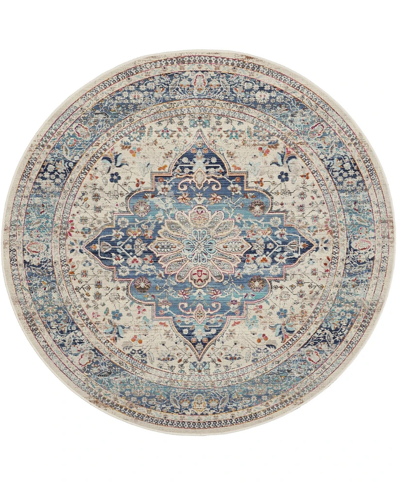 Nourison Home Vintage Kashan VKA07 6'x6' Round Area Rug